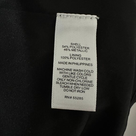 EXPRESS Black Gold Metallic Shimmer Crop Cross Back Strappy Tank Top Size XS - Picture 5 of 7